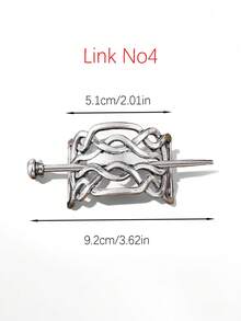 1pc Viking Hair Clip, Vintage Celtic Knot Hair Clip, Inspiring Tree Of Life Hair Clip, Elegant Metal Hair Accessory, Gift For Women, Hair Accessories, Head Accessories - Antique Silver - View 16