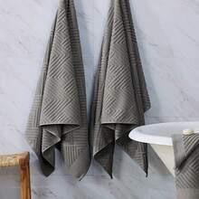100% Cotton Soft Bath Towels Set Quick Dry And Highly Absorbent Textured Bath Towels 27" X 54" 4 Pack - Grey - View 3