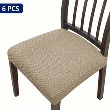 1/4/6 pezzi Cuscini per sedia in tessuto twill antiscivolo, imbottiti, di colore unito, per decorazione di casa, cucina, sala da pranzo - Multicolore - Visualizzare 8