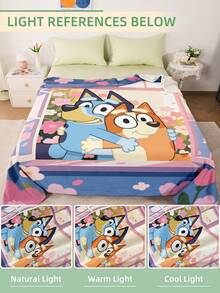 Bluey 1 chiếc chăn nỉ  - Lý tưởng để trang trí phòng, cực mềm, nhẹ, in hình hoạt hình, hoàn hảo để sử dụng trong nhà, ấm cúng và thoải mái, trang trí phòng, chăn. Lưu ý: 28*39 inch - Kích thước rất nhỏ. - Nhiều màu - Xem 10