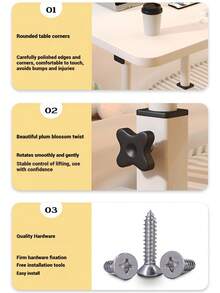 Super life 1 pieza Mesa portátil con ruedas para laptop - Mesa lateral móvil ajustable en altura con ruedas, mesa en forma de C de 23.7"/31.5" para cama, sofá, sillón, oficina en casa - Ruedas con