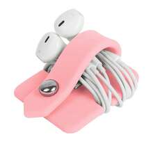 Cord Organizer Earbuds Holder Earphones Wrap Headset Headphone Wrap Winder Cord Manager Cable Winder Pink{"Color_name":"Pink"} - 粉色 - 查看 4