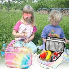 Lunch Box Boys Girls Insulated Lunch Cooler Bag Reusable Lunch Tote Kit For School Travel 094 Tie Dye
