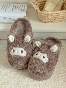 Damskie pluszowe kapcie z motywem owcy z kreskówek, słodkie, materiałowe, na Halloween, do wnętrz, na zimę, grube, na imprezę i do domu