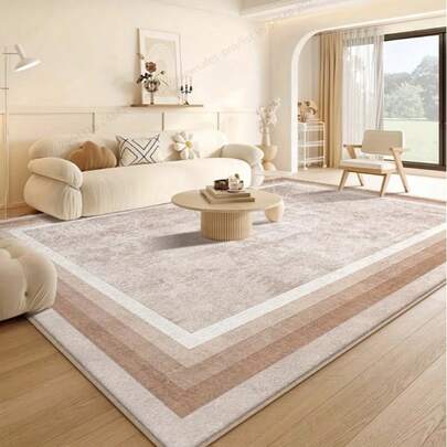 格子图案长方形优雅家居装饰地毯，适用于卧室、玄关、室内——也适用于客厅、总统套房、私人俱乐部厨房。