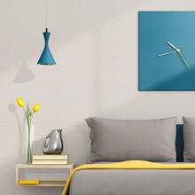 1 卷米色编织纹理即撕即贴壁纸，防水可移除自粘纹理 PVC 接触纸，适用于卧室、厨房、浴室、橱柜、梳妆台装饰，易于粘贴和移除 - 米色 - 查看 3