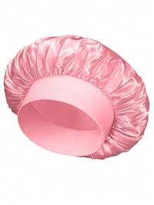 1 件奢华缎面丝绸睡帽，可调节蝴蝶结领带，褶边舒适贴合，适合男女夜间护发，柔软奢华饰面，适合女性和男性。