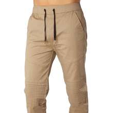 ITALYMORN Khaki Chino Joggers For Men Cotton Casual Twill Biker Jogger Pants With Pockets{"Size_name":"Large","Color_name":"Khaki"} - 卡其色 - 查看 5