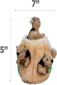 Juguete de peluche Outward Hound Hide A Squirrel, rompecabezas para perros, tamaño pequeño - ColorA - Ver 7