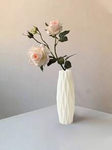 1 buc Vază de flori din plastic, decor pentru casă, decorare pentru birou, Vază mică pentru sufragerie, balcon, dulap TV, masă, aranjament floral uscat și proaspăt, floral pictat manual, Vază rotundă minimalistă din rășină pentru sufragerie, intrare, decor hotel