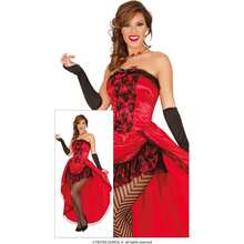 Fiestas Guirca Elegant And Seductive Burlesque Costume For Adults With Lace And Satin Details, Perfect For Themed Parties, Celebrations, And Costume Events In Various Sizes - Multicolor - View 1