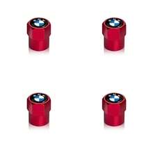 4 tapas de válvula de neumático de coche, cubiertas de vástago de aire, accesorios para BMW E46 E39 E90 E60 E36 F30 F10 E34 E30 F20 E92 M3 M4 M5 X5 6 - Naranja M de BMW - Ver 17