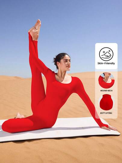 Yefecy 女式基本款瑜伽跑步高弹力运动连体裤