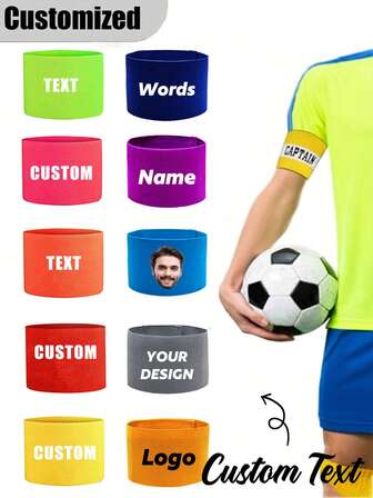 Customizable Personalized Text Armband, Elastic Loop, For Biking, Soccer, Sports, Events And Charity, Team Captain Badge, Groomsman, Personalized Armband For Groomsmen, Creative EVG Accessories