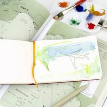 Travelogue Hand Book Journal Ultra Blue Square 5.5 X 5.5inches 128 Pages 130gsm Pocket Landscape Artist Journal - UltraBlue - View 7