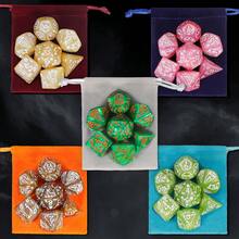 35 Sets Polyhedral Dice - 35 X 7 (245 Pieces) D&D Dice With A D&D Dice Large Drawstring Bag, 35 Colors D4 D6 D8 D10 D% D 12 D20, Great For , RPG, MTG,Role Playing Table Games