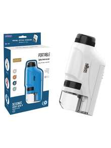 Portable Handheld Microscope - Scientific Exploration And Observation Tool. Suitable For Outdoor Nature Observation, Science Education Subjects, And Exploring The Microscopic World. A Popular Science And Education Item. Lightweight Design With Clear Observation Effects, Infusing Convenience And Fun Into Scientific Exploration