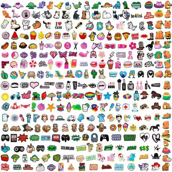 Random 10-100pcs Food/Animal/Flower/Cute Cartoon Series Shoe Charms, Suitable For Clogs, Sandals, High-Quality Shoe Accessories, Great Gift For Teens, Men, Women And Adults