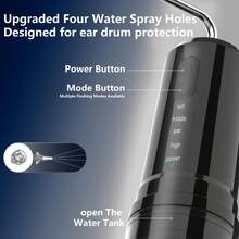 Ear Wax Removal, Electric Ear Cleaner With 4 Modes, Portable Ear Wax Cleaning Kit With Nozzles, Basin, IPX7 Waterproof, USB-C Charging Water Ear Irrigation Flushing System For Adult And Kid Black - 黑色 - 查看 3