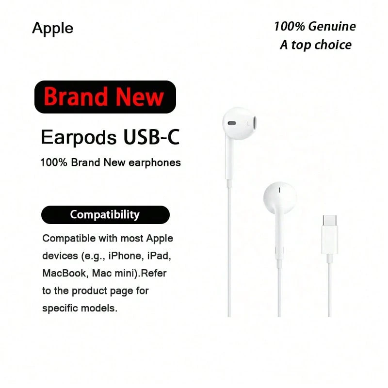 Apple EarPods (USB-C) For Daily Use - White - View 1