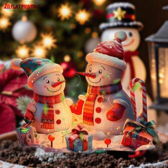 Decoración navideña para el jardín Muñeco de nieve de césped ⛄ Sin cables ni enchufes - Regalo navideño perfecto para la familia y el hogar - Decoraciones navideñas