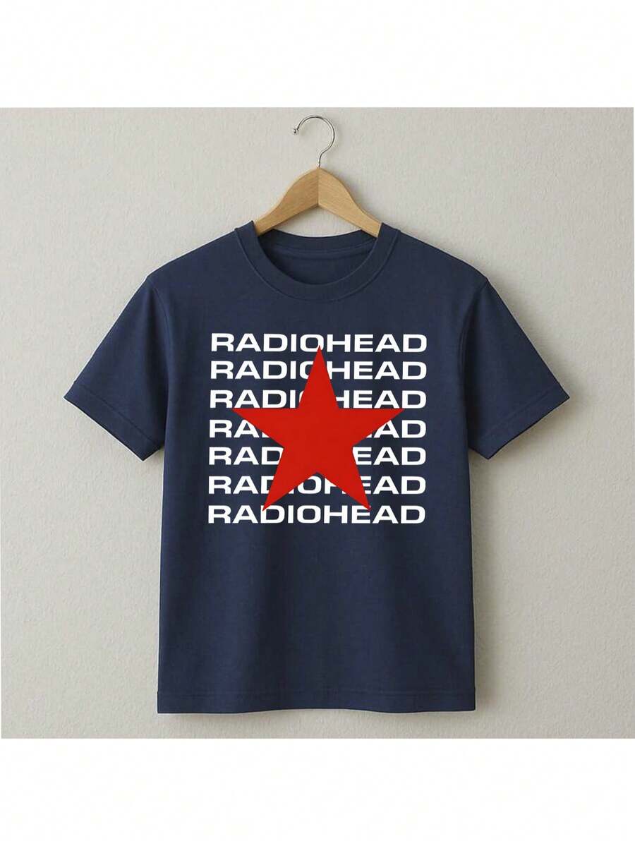 T-Shirt Rock Band International Music Unisex Male Female 100% Cotton Premium Top Streetwear Launch Immediate Shipping Various Colors!! Plus Size - 藏蓝色 - 查看 1