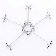 Funnuf Silver Zinc Alloy Flower Chopsticks Rest Spoons Stand Forks Knifes Holder Pack of 5 - como en la foto - Ver 5