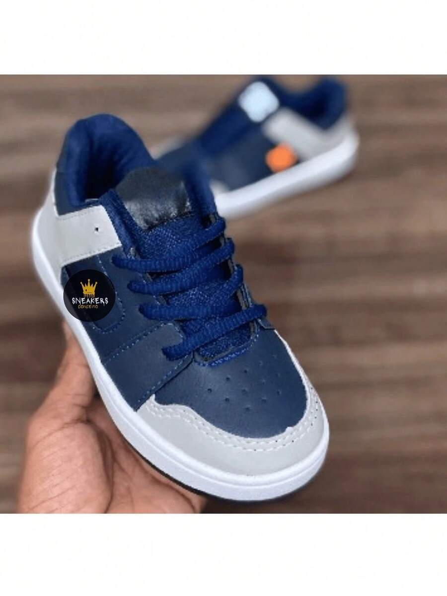 MANTECA 4 BLACK AND WHITE CASUAL CHILDREN'S SNEAKERS FOR BOYS AND GIRLS - Navy Blue - View 1