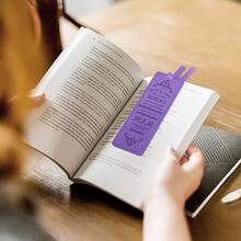 FINPAC Leather Bible Bookmarks, Vegan Religious Bookmarks, Bible Verse Book Markers Church Gifts For Women Men [Trust In The Lord With All Your Heart] - VioletLeather Bible Bookmarks, Vegan Religious Bookmarks, Bible Verse Book Markers Church Gifts For Women Men [Trust In The Lord With All Your Heart] - Violet - 紫羅蘭色 - 查看 2