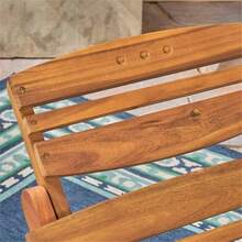 Set of 2 Lisbon Outdoor Folding Chaise Lounge Chair - Amarillo natural - Ver 8