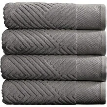 100% Cotton Soft Bath Towels Set Quick Dry And Highly Absorbent Textured Bath Towels 27" X 54" 4 Pack - Grey - View 1