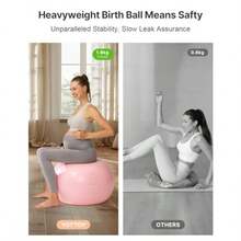 YOTTOY Pregnancy Ball 1.8mm Thick Birthing Ball For Maternity Physio And Birth Preparation Yoga And Exercise For Pregnancy Includes Pump