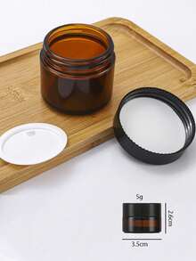 1/5/10 buc borcane cosmetice din sticlă chihlimbar cu capace, recipiente reîncărcabile de dimensiuni de călătorie pentru creme și loțiuni, sticle portabile rezistente la lumină pentru depozitarea cremei de ochi/cremei de față, recipient gol etanș, borcan cosmetic reîncărcabil, borcan rotund sigilat, potrivit pentru depozitarea cremei de față, loțiunii, pudrei de talc, loțiunii de corp, fondului de ten