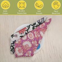 10 Pc Cotton Cloth Napkins - Hand Block Print, - Friendly, Dinner Napkins, Floral, Hand Made Size 16x16 Inch Printed Home Decor Multicolored - 多色1 - 查看 5