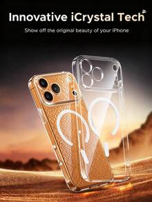 Magsafemagnetic Charging Transparent Phone Case, Compatible With IPhones, Suitable For The Latest Models IPhone17/17 Pro/17 Pro Max/17 Air/16 E/15/14/13 Pro Max/12/11, Transparent Soft TPU Ultra-Thin Protective Case. - Clear - View 4