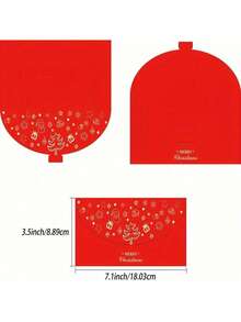 6/10 个礼品信封，圣诞现金/钱信封，金箔设计派对/节日/新年/家庭/朋友钱信封，红包，适合农历新年装饰，赠送红包和独特的收藏品 - 彩色 - 查看 3