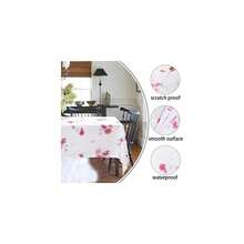 Spring Tablecloth Rectangle 52 X 70 Inch - Waterproof And Spillproof Washable Floral Oblong Spring Table Cloth Summer Tablecloth For Outdoor Picnic, Dining Room, Holiday Dinner{"Size_name":"70\"X52\"(Rectangular)","Color_name":"SpringGarden"} - Multicolor20 - View 3