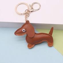 1 قطعة سلسلة مفاتيح جلدية كرتونية جميلة على شكل كلب الدشهند، تميمة للحقيبة، ديكور هالوين، اكسسوارات عيد المعلم، حامل بطاقة الهوية، اكسسوارات السيارة، تميمة حقيبة، هدية عيد الميلاد، هدية للصديقة والأخت