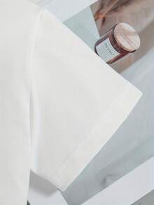 Camiseta para niña con estampados de gatos, estrellas y guitarras. Prenda informal de cuello redondo y manga corta. Tejido 100 % algodón con motivos de dibujos animados. Ideal para primavera y verano - Blanco - Ver 4