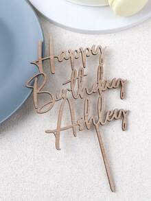 Personalized Happy Birthday Cake Topper Custom Name And Age Gold Mirror Acrylic Cake Topper Birthday Party Decor Glitter Birthday Gift - StyleB - View 7