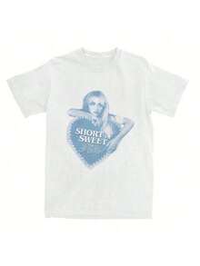 Sabrina Carpenters Album Short N' Sweet T Shirt Men Men Aesthetic Cotton T Shirts Summer O Neck Novelty Tee Shirt Oversize Tops1 - trắng - Xem 1