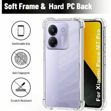 Funda Mica para Poco M7 Pro 5G Case Acrlico Uso Rudo Cover Carcasa Antigolpes con 2 Protector de Pantalla Cristal Templado Screen Accesorios Transparente PCKM - Transparente - Ver 9