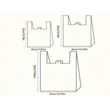 50pcs Plastic T-Shirt Bags With Handles, Plastic Bags In Gift Wrap Bags - Plastic Bags In Food Wrap Bags - Plastic Bags In Trash Bags - Bags Plastic - Gift Bags Plastic - Plastic Bags For Food - Shopping Bags Plastic - Plastic Bags Large - Plastic Bags For Drinks - Mini Bags Plastic Polyethylene Shopping Bags For Groceries, Vegetables, Fruits, Snacks - And Convenient, Suitable For Supermarkets, Restaurants, Retail Stores, And Home Organization - Yellow - View 2