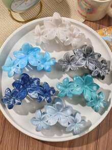 6pcs/Set Cute Girl Spring/Summer Pink Matte Hair Claws, Medium Square Shaped, Versatile Hair Accessories Claw Clips Hair Clips Hair Jaw Clip Hair Clamps Hair Clutch Hair Catcher Clip Fall Winter Vacation Outfits Woman K2GZ - Nhiều màu 22 - Xem 6