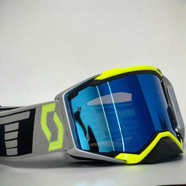 1 pieza Gafas de motocicleta, gafas protectoras contra el viento y el polvo con , accesorios para casco de exterior, diseño sencillo, a prueba de viento, lentes intercambiables de colores, gafas deportivas unisex