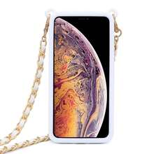 Fusicase For IPhone 11 Wallet Case With Neck Strap Crossbody Strap Lanyard Handbag Wrist Strap Protective Cover Credit Card Holder Slot Purse For Girls Women Silicone Case For IPhone 11 White{"Color_name":"White","Size_name":"IPhone11"} - Nhiều màu2 - Xem 3