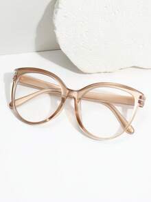 1-5pcs Women Plastic Cat Eye Frame Cheetah Print Personalized Never Outdated Minimalist Shades Basics Classy Aesthetic Basic Clear Glasses For Daily Life, Back-To-School Essentials, Reading, Street-Photography, Office Outfit Fashion Accessories