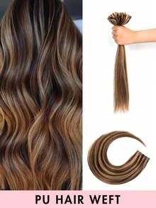 Seamless Invisible Tape-In Human Hair Extensions - No Glue, Natural Straight Hair, 12-20 Inches, Salon Quality