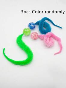 Juguete Para Gato En Forma De Oruga Con Bola Elástica Para Auto-entretenimiento