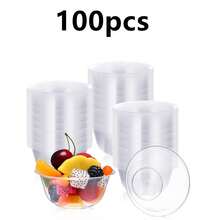 10/25 Pastry Bowls, Transparent Bowls, Salad Bowls, Kitchen Seasoning Plates, Soy Sauce Plates, Vinegar Plates, Suitable For Parties, Snacks, Food And Fruit Bowls, Used To Hold Ice Cream, Desserts, Soups, Snacks, Household Or Event Party Supplies - Multicolor - View 16